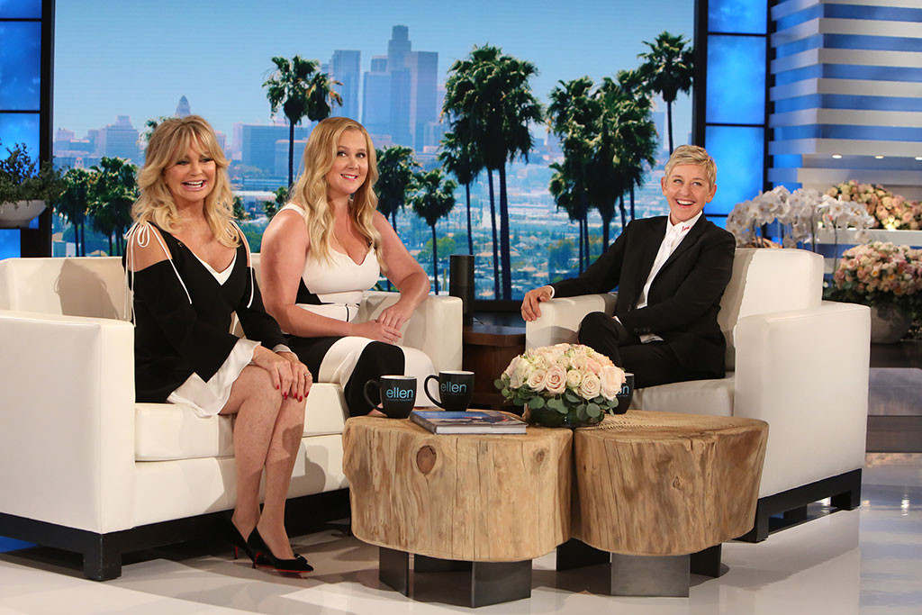 Goldie Hawn, Amy Schumer, The Ellen DeGeneres Show Goldie Hawn, Amy Schumer, The Ellen DeGeneres Show